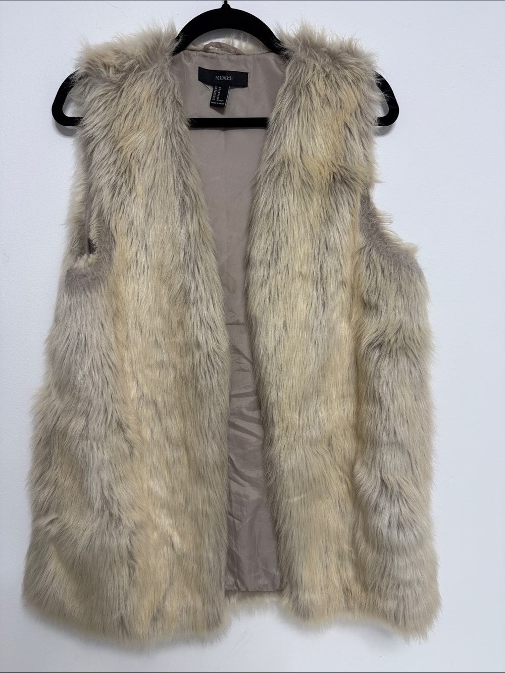 Forever 21 Taupe Faux Fur Vest